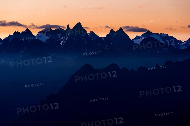 Sunrise above the Silvretta mountains