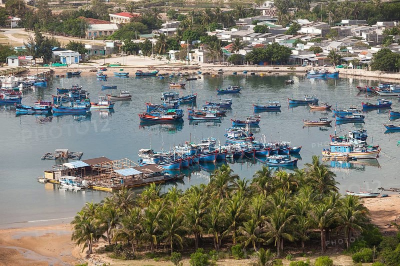 Fishing boats in the Bay of Vinh Hy