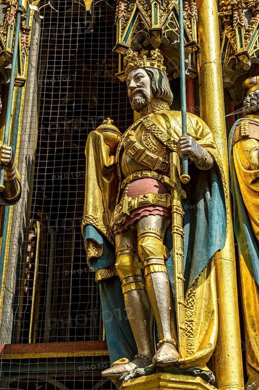 Gothic sculpture of King of Bohemia