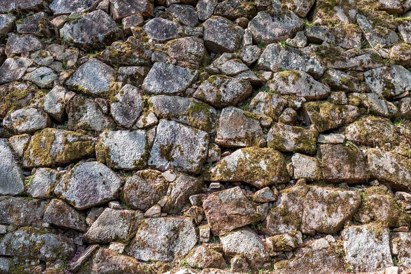 Stone wall of Hiroshima Castle