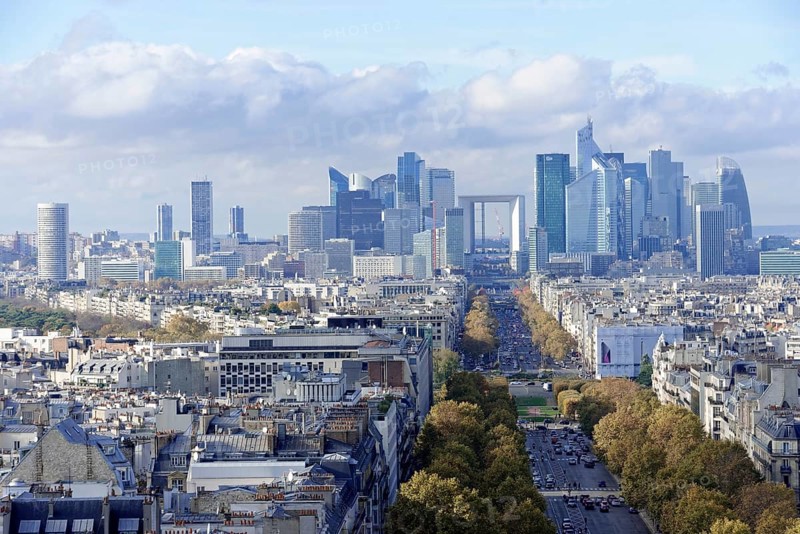 Views of La Defense and the Avenue des Champs-Elysees