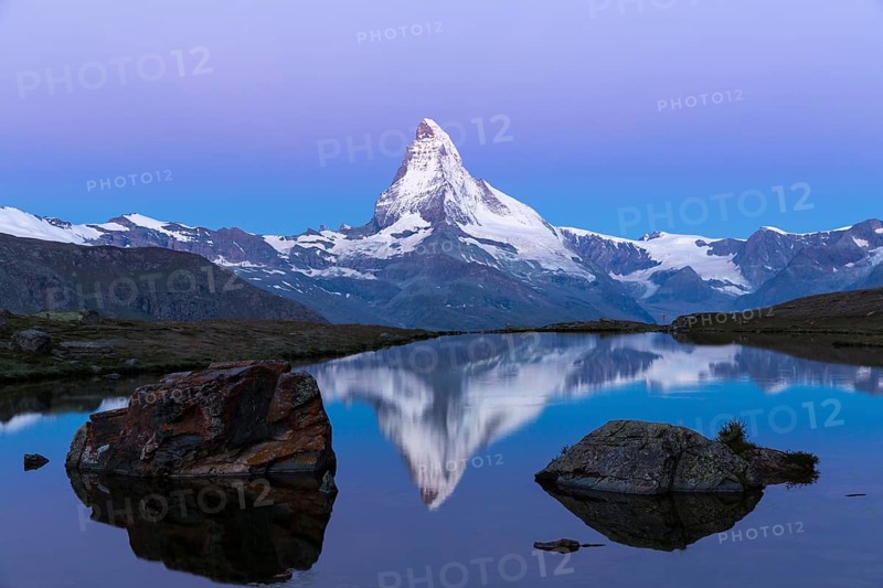 The Matterhorn reflected in Stellisee lake
