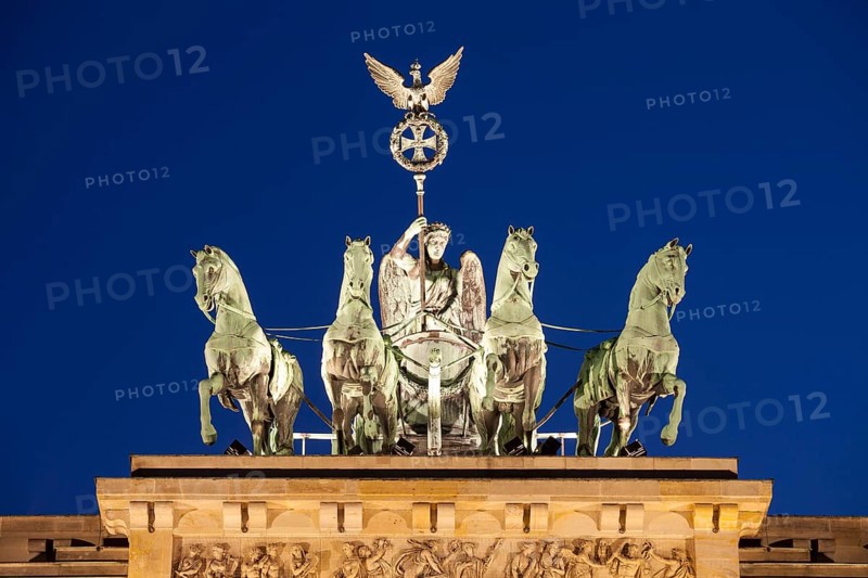 Quadriga of Brandenburg Gate at night