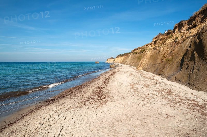 Baltic Sea beach and bluffs on the Baltic Sea beach