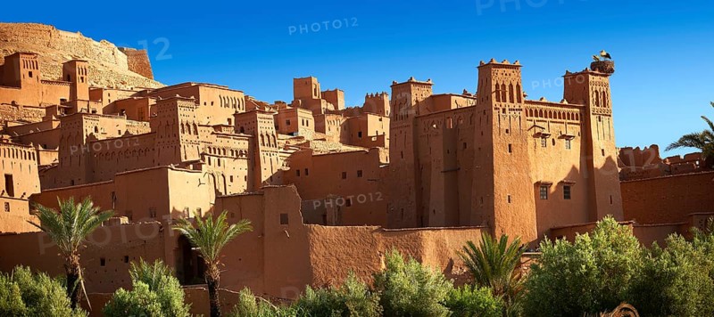 Mud buildings of the fortified Berber Ksar of Ait Benhaddou