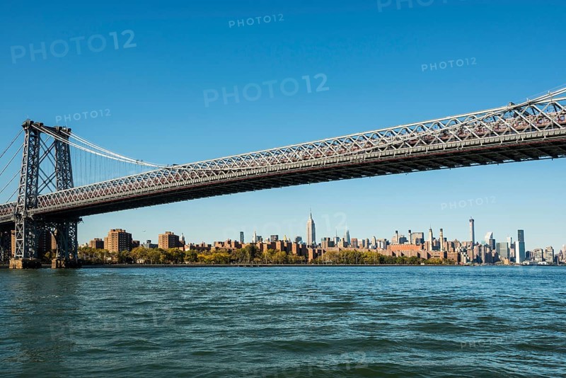 Skyline with Empire State Building and Williamsburg Bridge