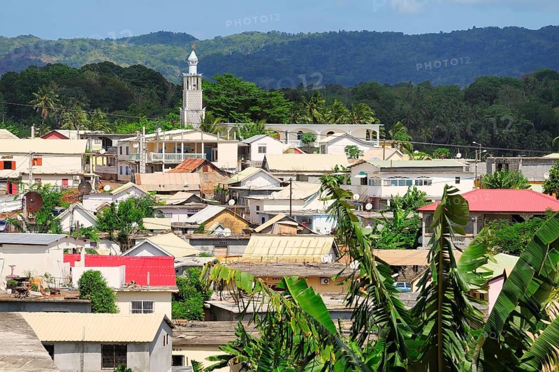 Townscape with the minaret of the mosque