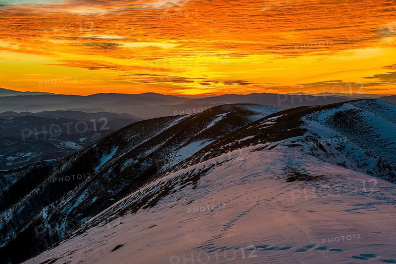 Sunset on Mount Nerone