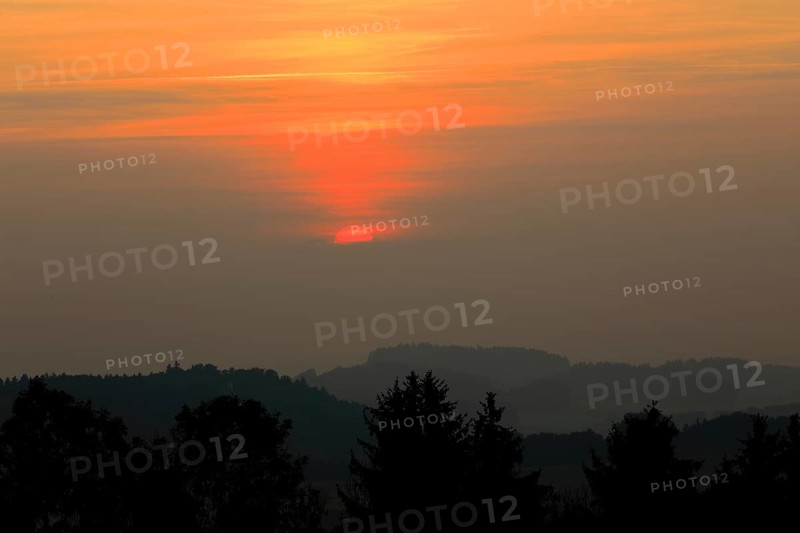 Sunset in Traunstein from Hochberg