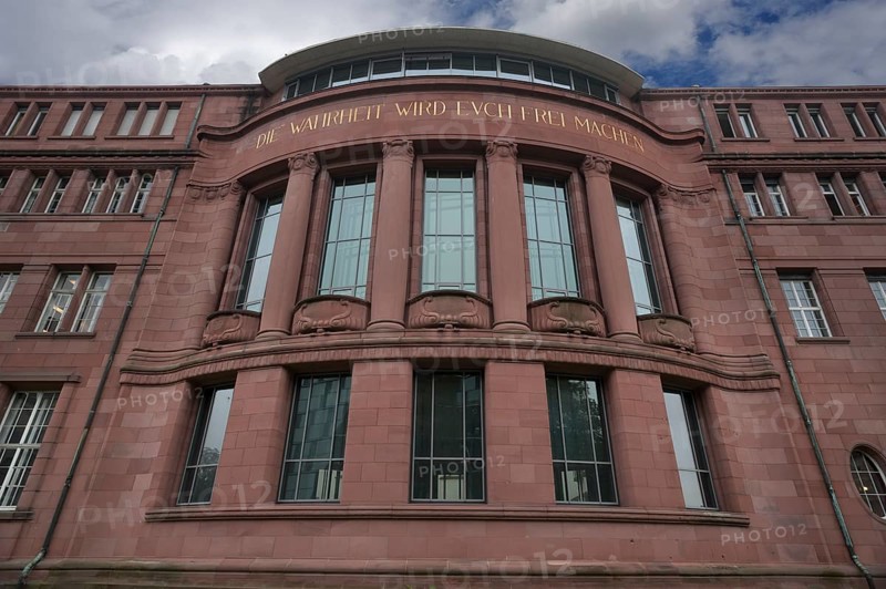 Art Nouveau facade of the Albert Ludwig University of Freiburg
