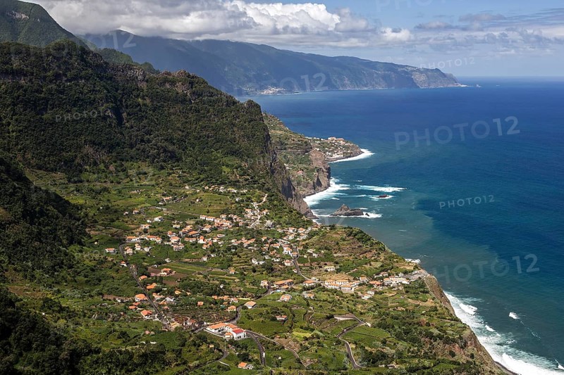 View of Arco de Sao Jorge and the north coast of Madeira