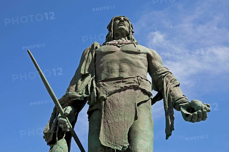 Statue of Guanche king Mencey Pelicar