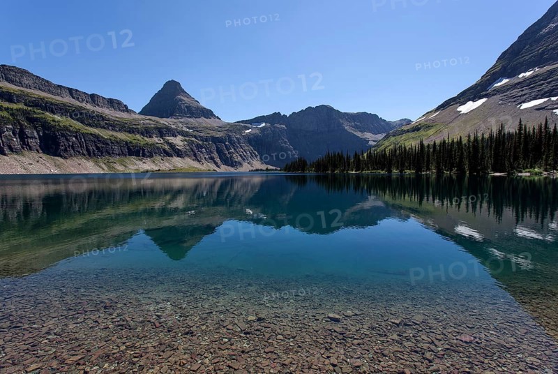 Hidden Lake with Reynolds Mountains