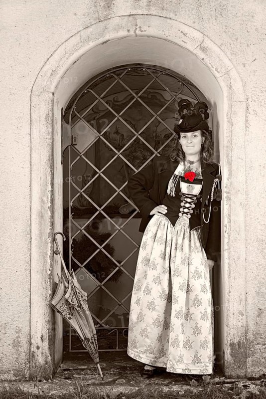 Young woman in traditional costume