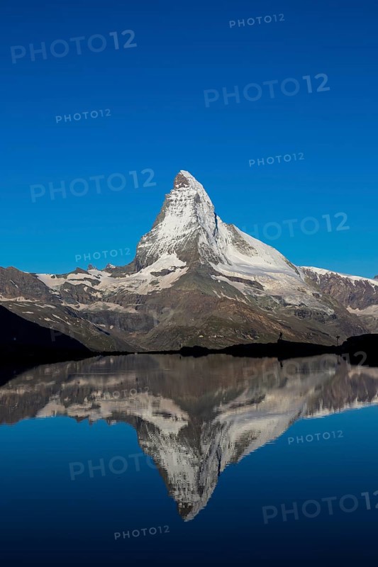 The Matterhorn with reflection in Stellisee lake