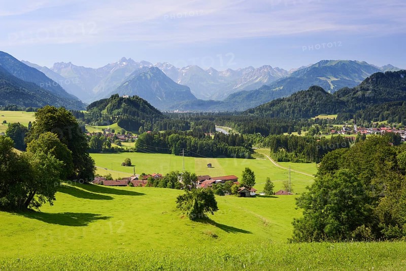 View from Malerwinkel on the valley of the Iller