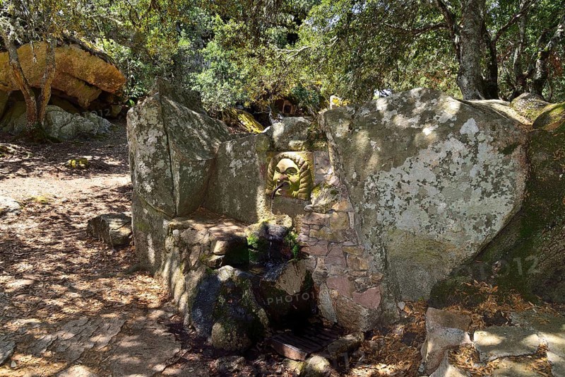 Water spouting head of a source on the Monte Ortobene