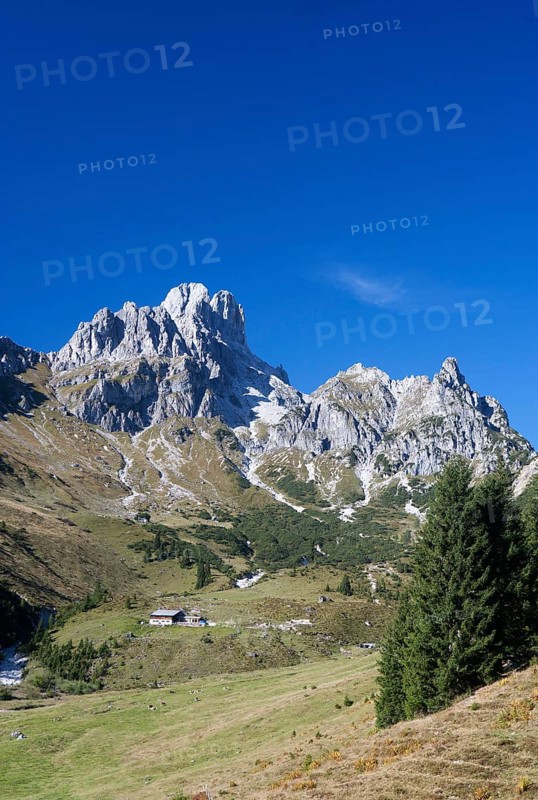 Aualm alp with Mt Bischofsmutze