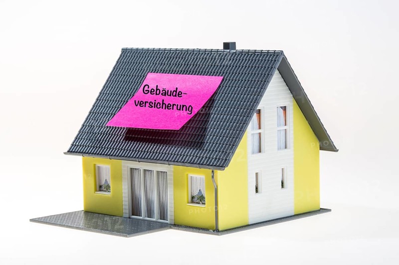 Symbol for real estate building insurance in German