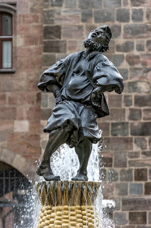 Fountain statue Hans Sachs