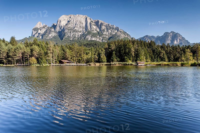 Volser Weiher lake area in the Alpe di Siusi holiday region