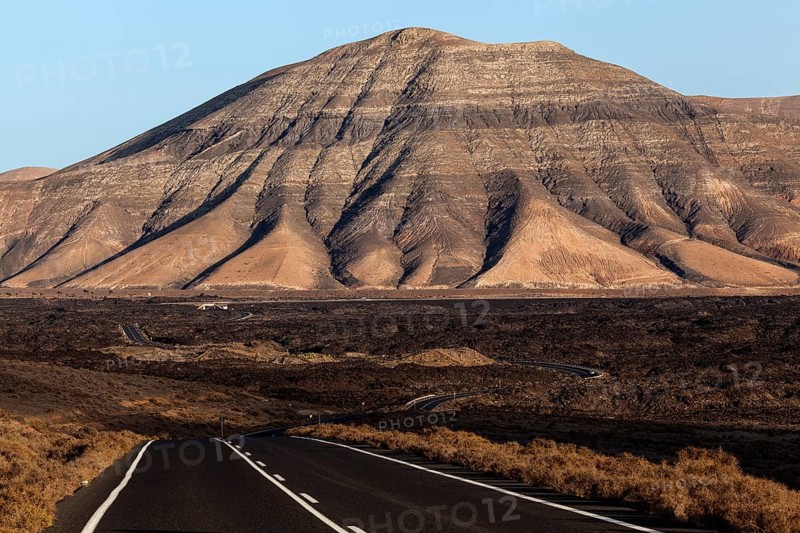 Road through a lava field