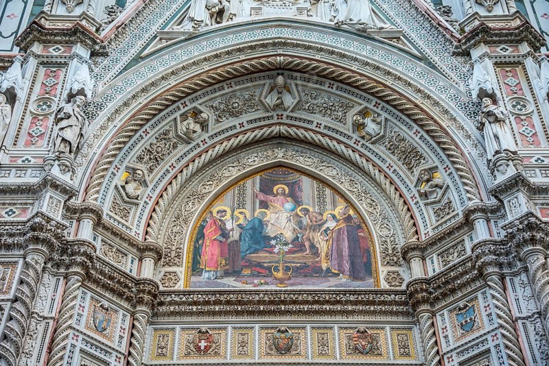 Marble facade of Florence Cathedral