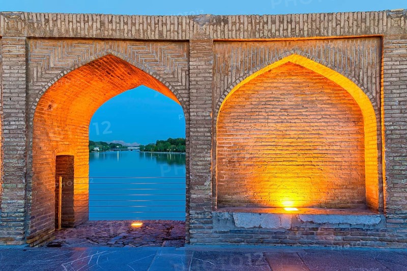 Illuminated bridge arches