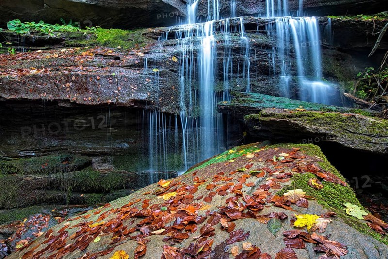 Waterfall in autumn