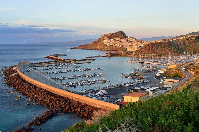 Evening mood over the harbour and the town
