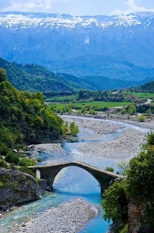 Roman bridge of Benja across river Shkumbin