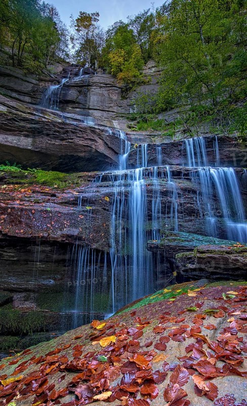 Waterfall in autumn