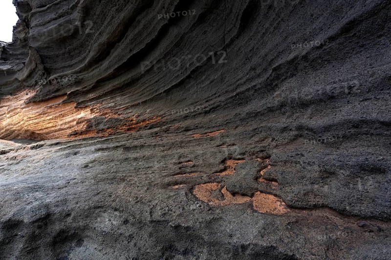 Volcanic rock in the El Golfo volcanic crater