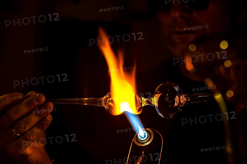 Glassblower at work
