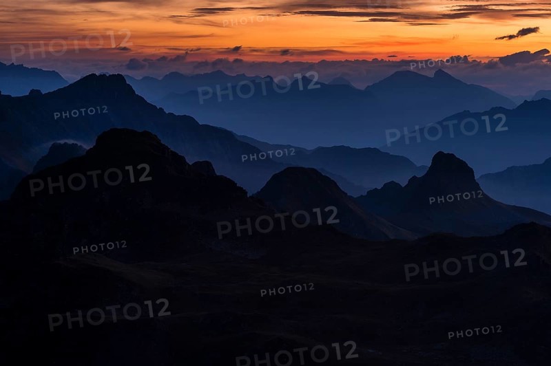 Sunrise above the Montafon mountains