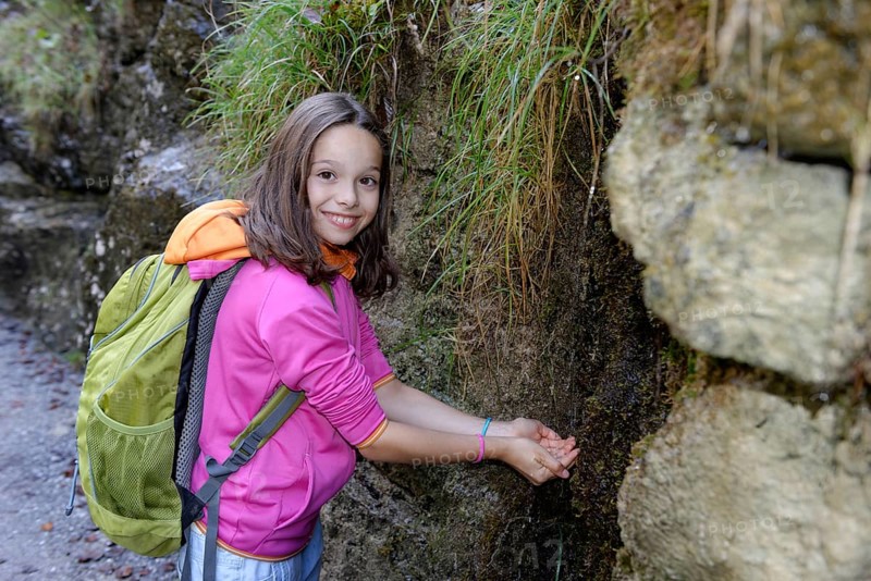 Child getting water