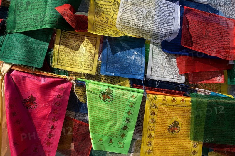 Prayer flags at Boudhanath Stupa