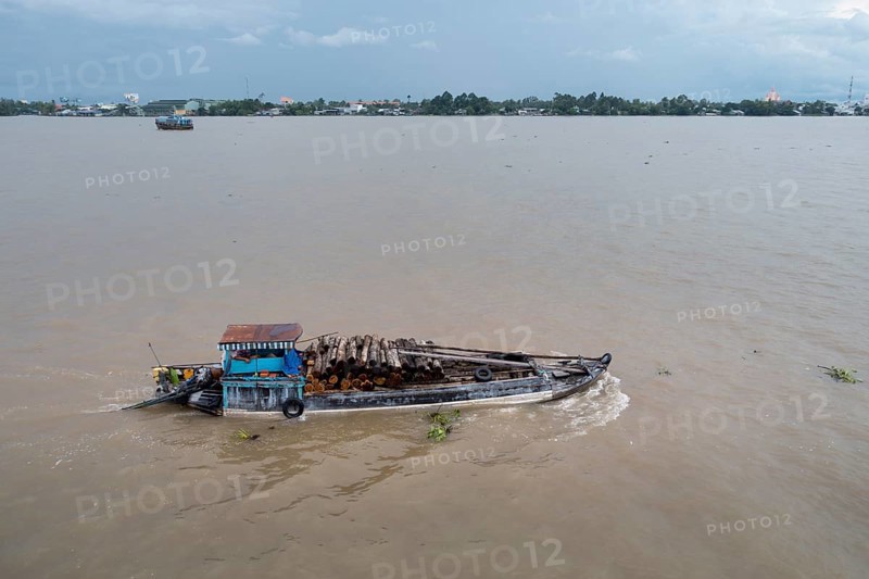 Transport ship on the Mekong River