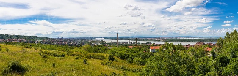 Overlooking the Danube River and Belgrade