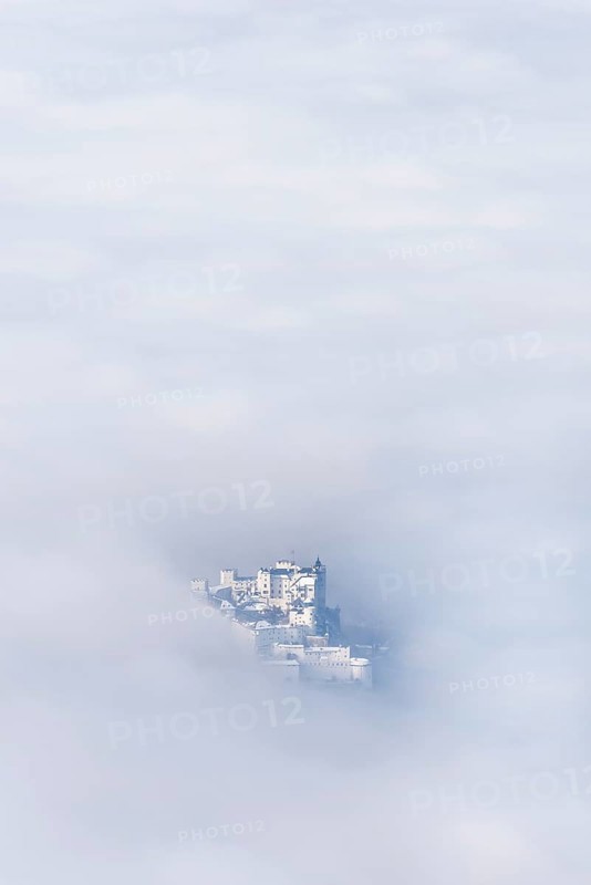 Hohensalzburg Castle in the mist