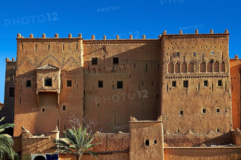 Exterior of the mud brick Taourirt Kasbah built by Pasha Glaoui
