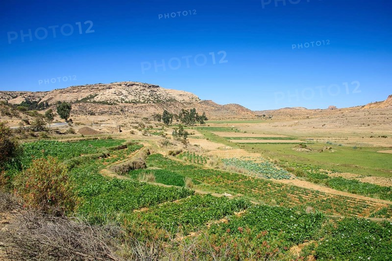 Mountain landscape along the road from Asmarra to Qohaito