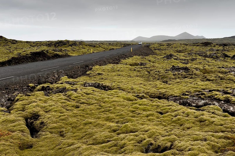 Road through a lava field