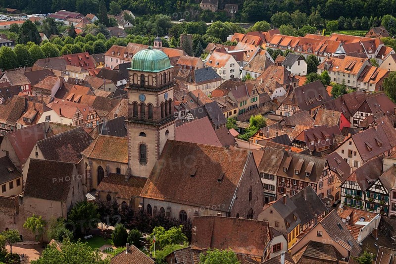 Town view with Church Sainte-Croix