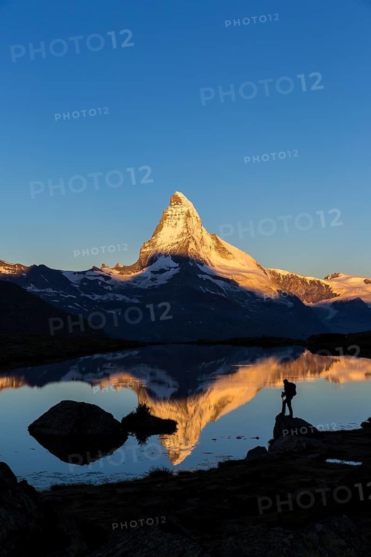 First sunlight on the Matterhorn