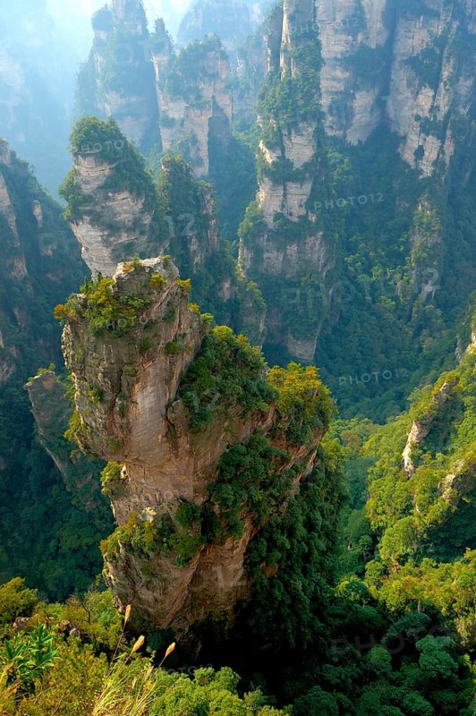 Avatar' mountains with vertical quartz sandstone rocks
