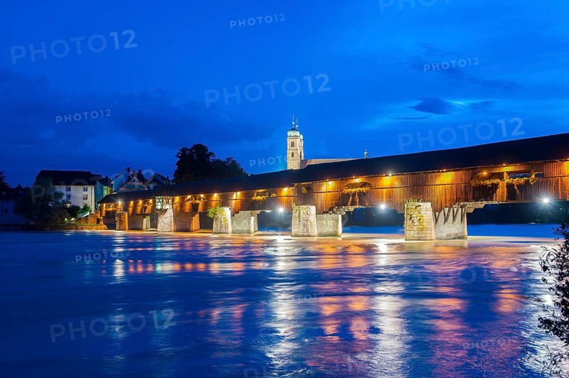 Covered wooden bridge