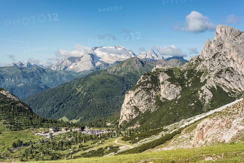 Falzarego Pass with Sasso di Stria