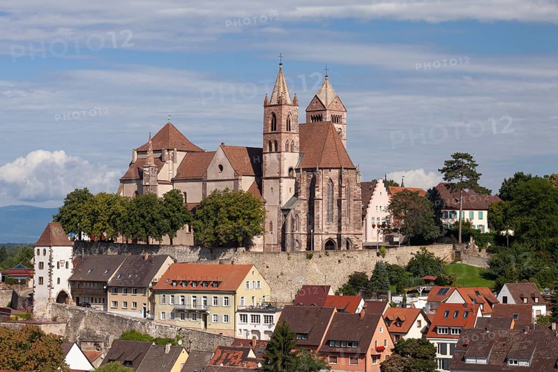 Townscape with Munsterberg and St. Stephansmunster cathedral