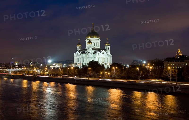Cathedral of Christ the Saviour at night
